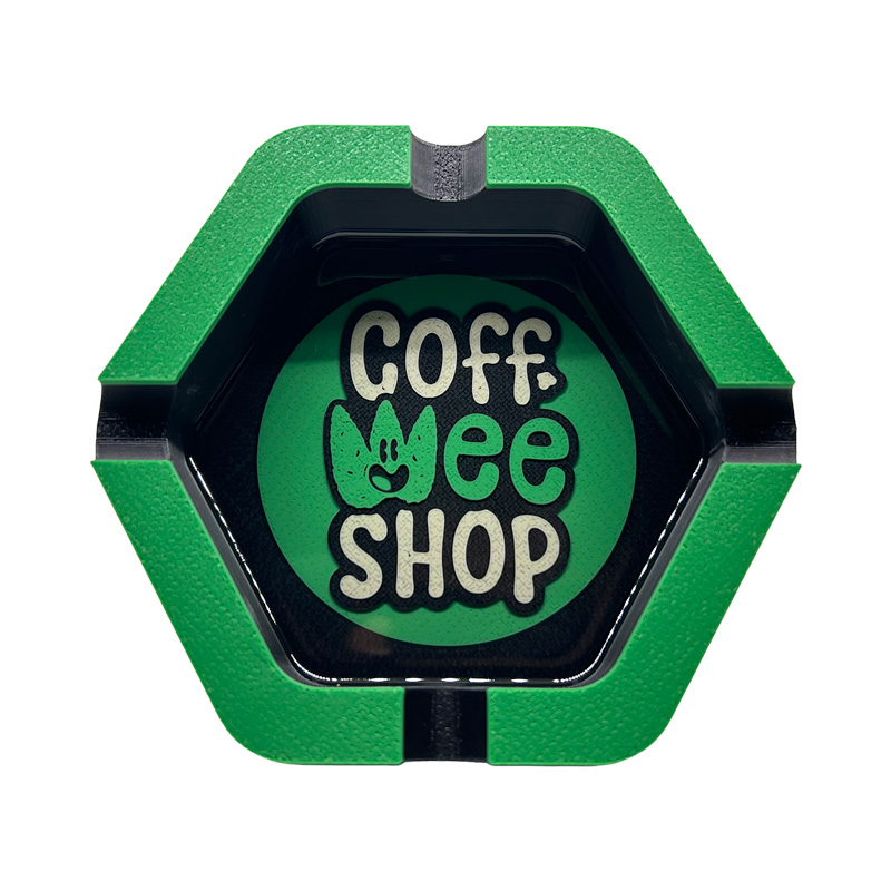 cinzeiro verde coffweeshop, Coffweeshop Ashtray