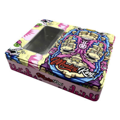 onkey King Big Tin Metal Box - Pink Edition